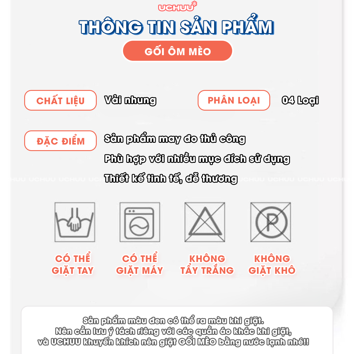 Gối Ôm Mèo Chữ U