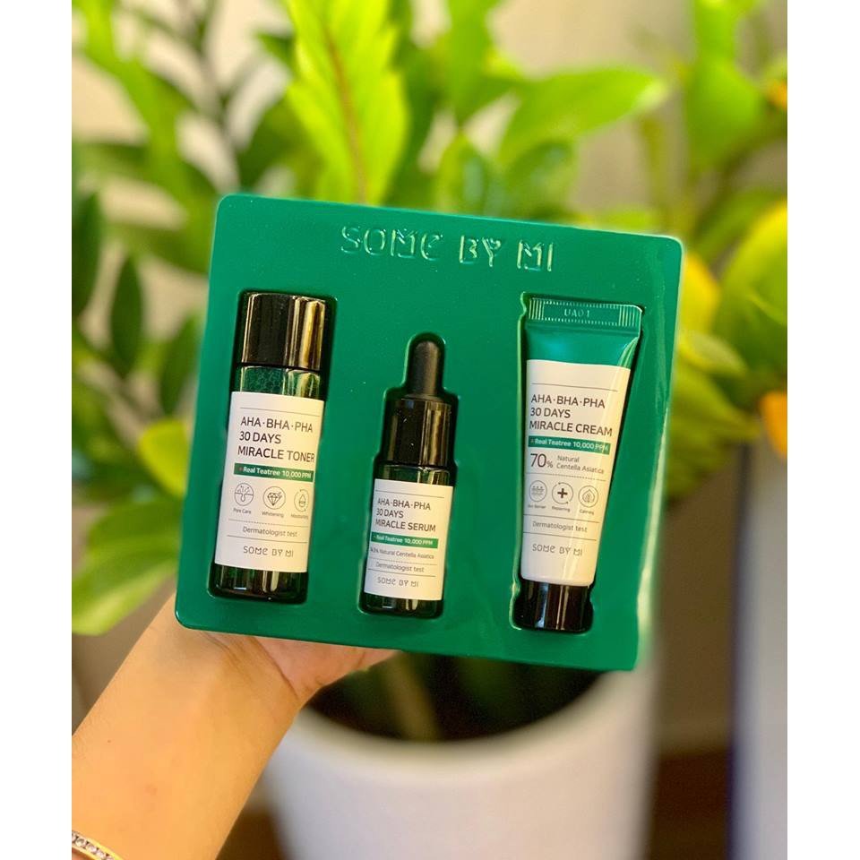 Bộ Mini 3 Món Cho Da Mụn Some By Mi AHA-BHA-PHA 30 days Miracle Travel Kit