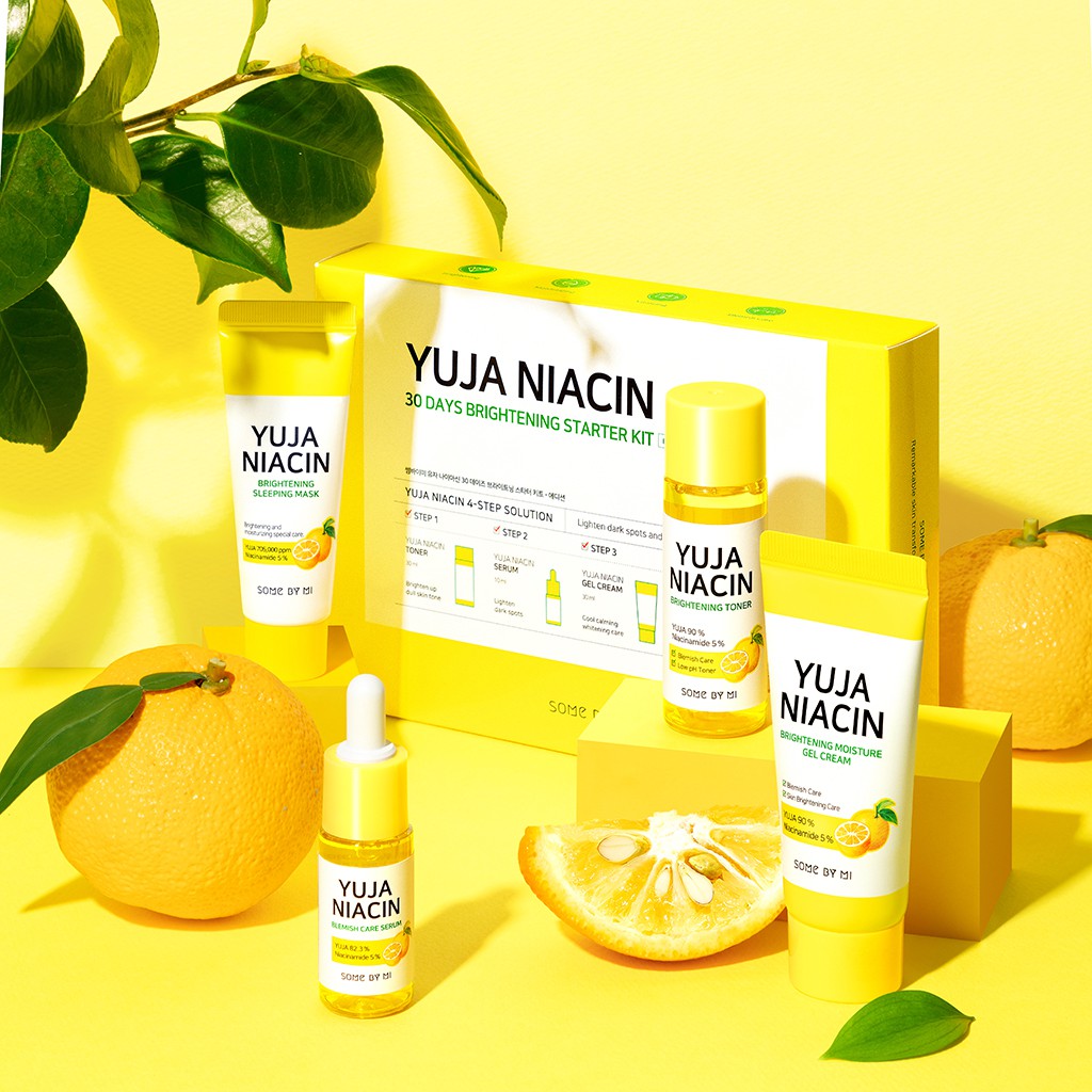 Bộ Mini 4 Món Dưỡng Trắng Some By Mi Yuja Niacin 30 Days Brightening Solution 4-Step Kit-Edition