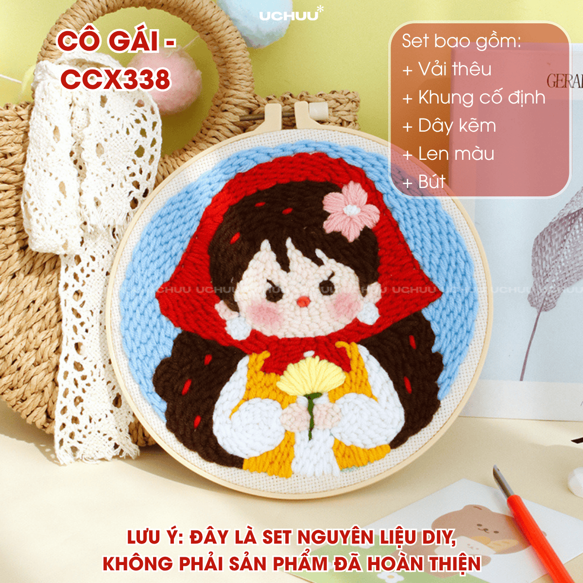 Tranh Thêu Len Nổi