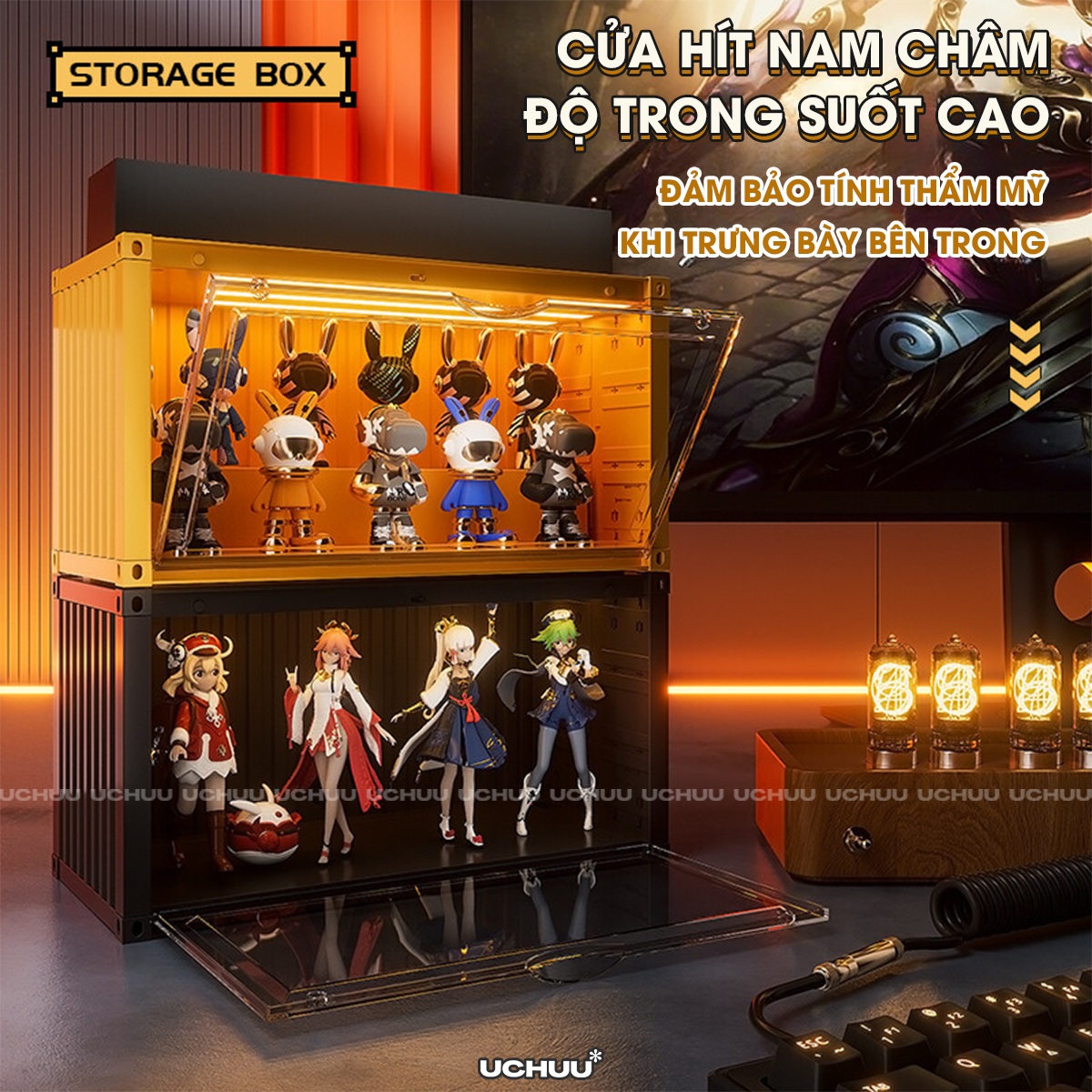 Hộp Trưng Bày Mô Hình Container
