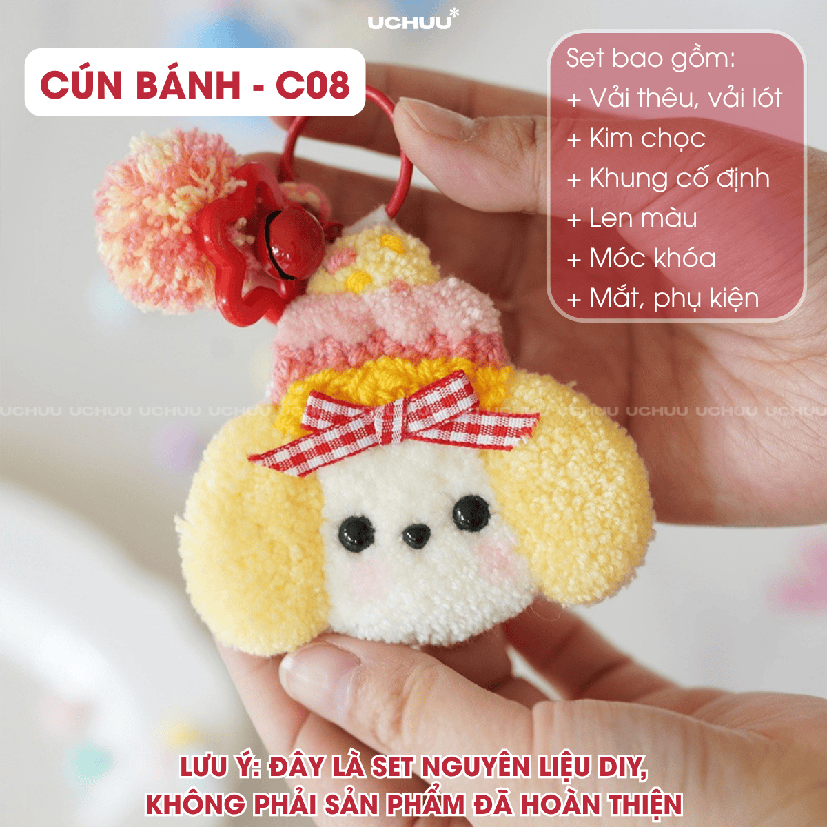 Móc Khoá Len Nổi