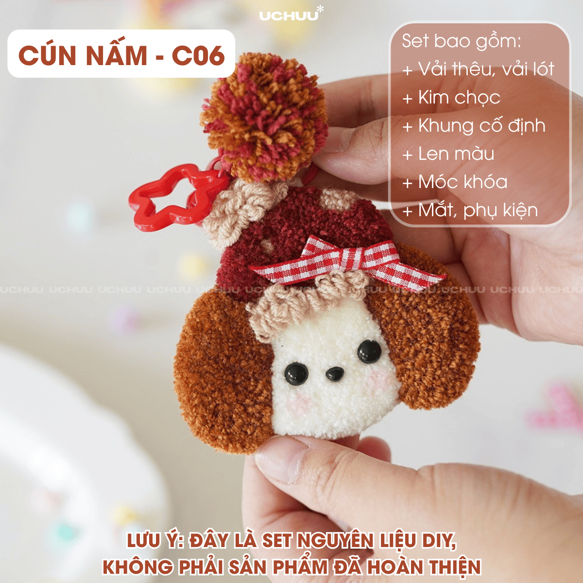 Móc Khoá Len Nổi