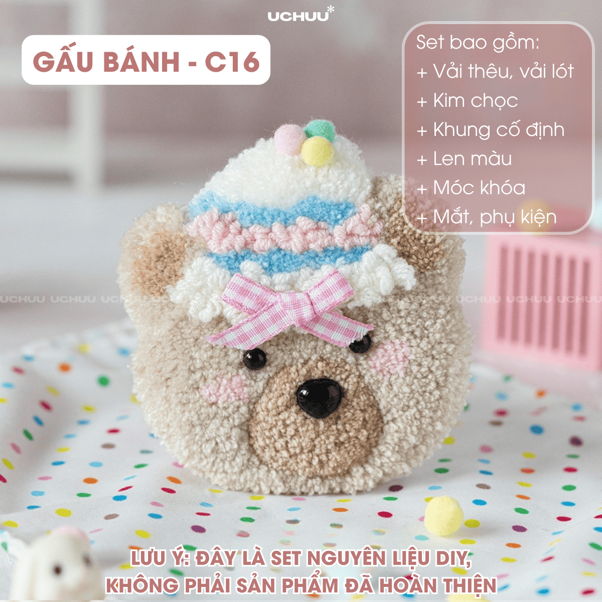 Móc Khoá Len Nổi