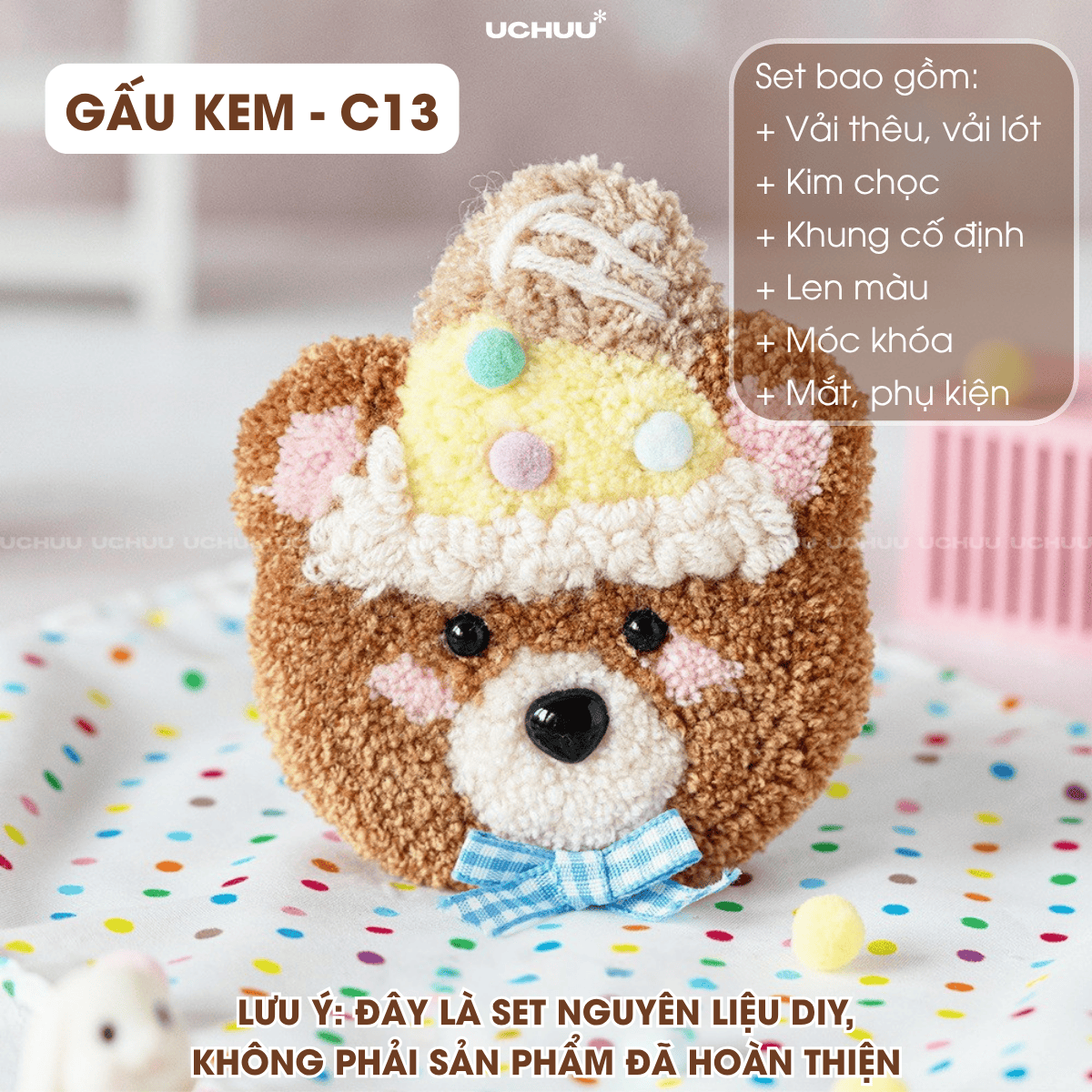 Móc Khoá Len Nổi