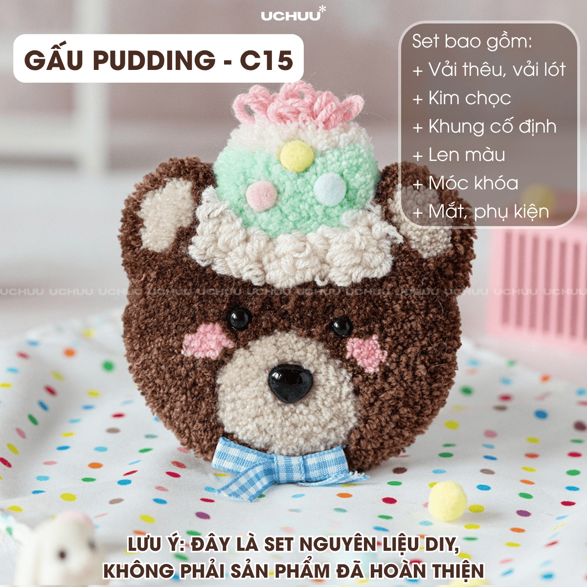 Móc Khoá Len Nổi