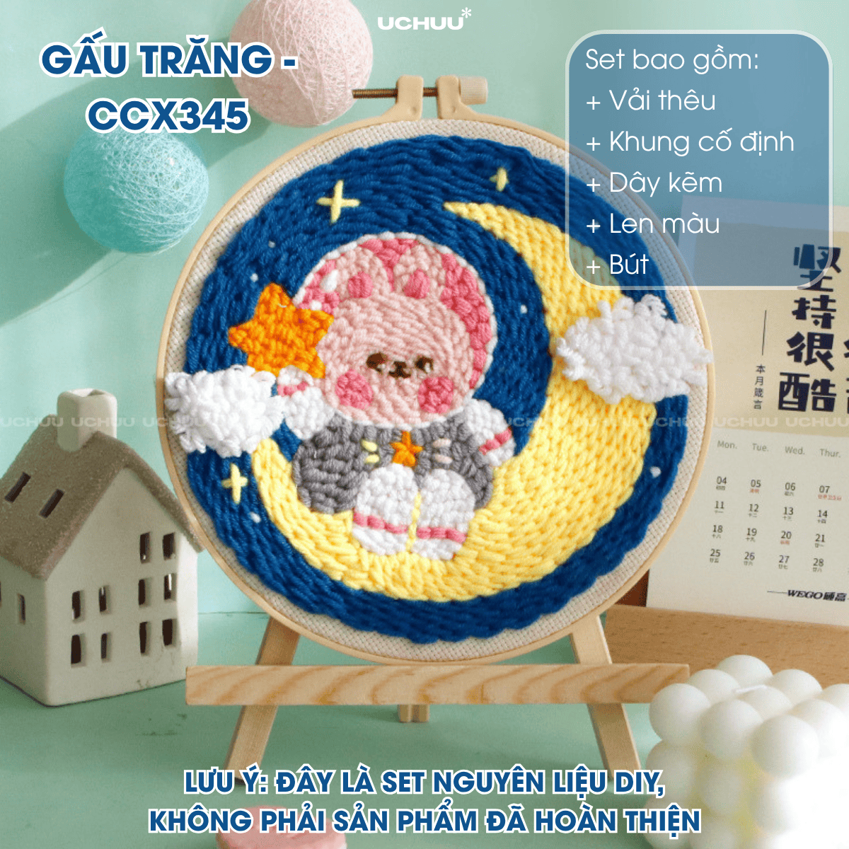 Tranh Thêu Len Nổi