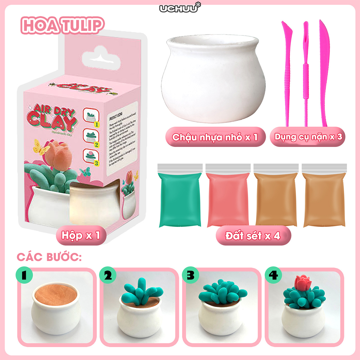 Kit Đất Sét Chậu Hoa