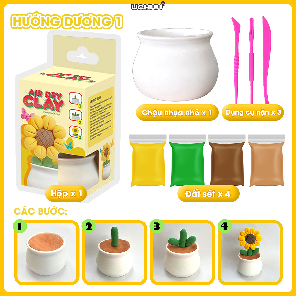 Kit Đất Sét Chậu Hoa