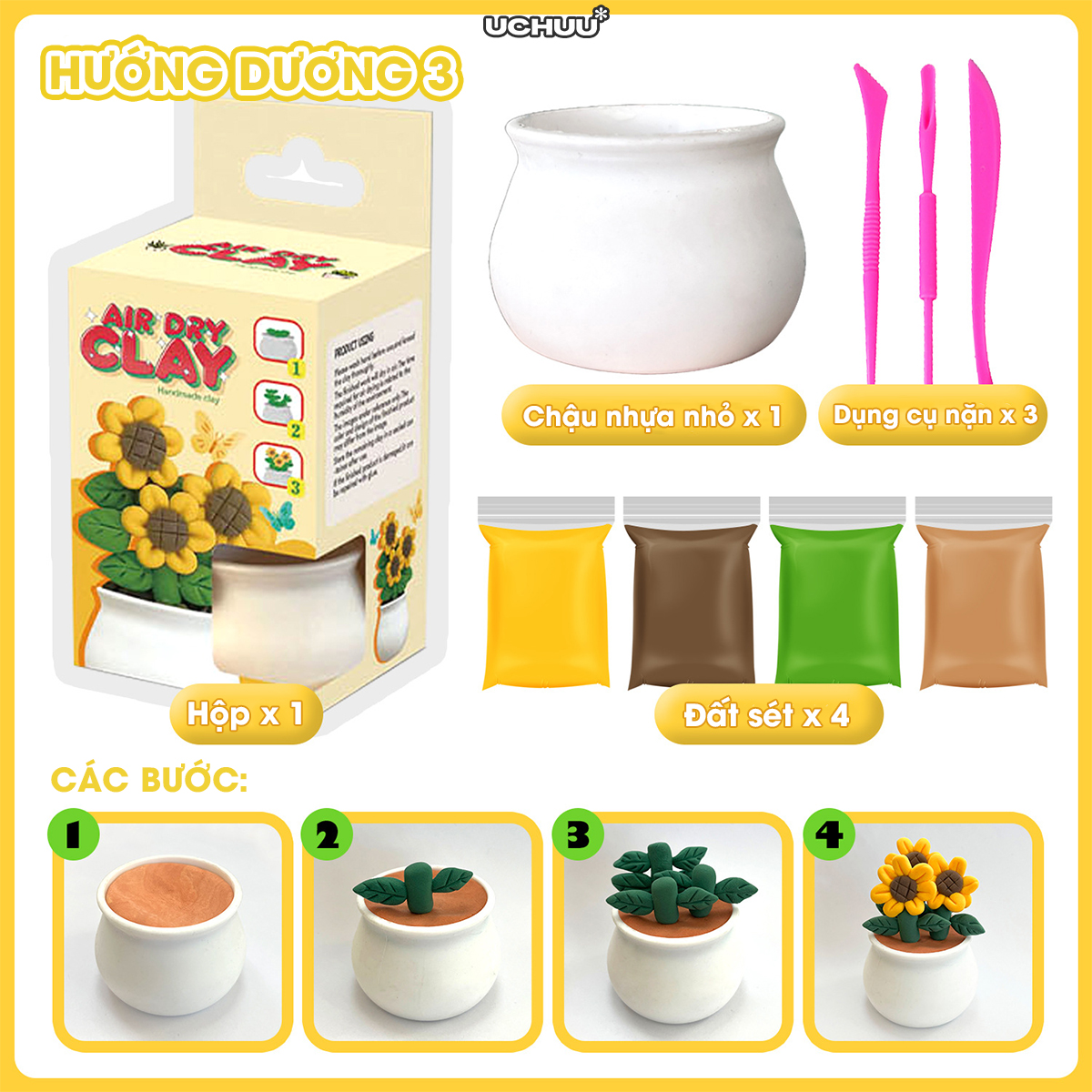 Kit Đất Sét Chậu Hoa