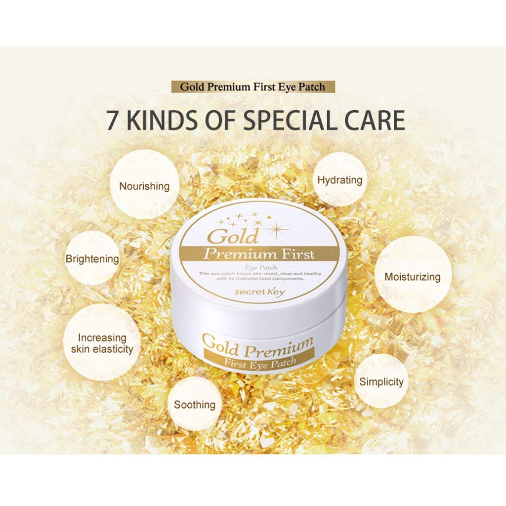 Mặt Nạ Dưỡng Mắt Secret Key 24K Gold Premium First Eye Patch (60 Miếng)