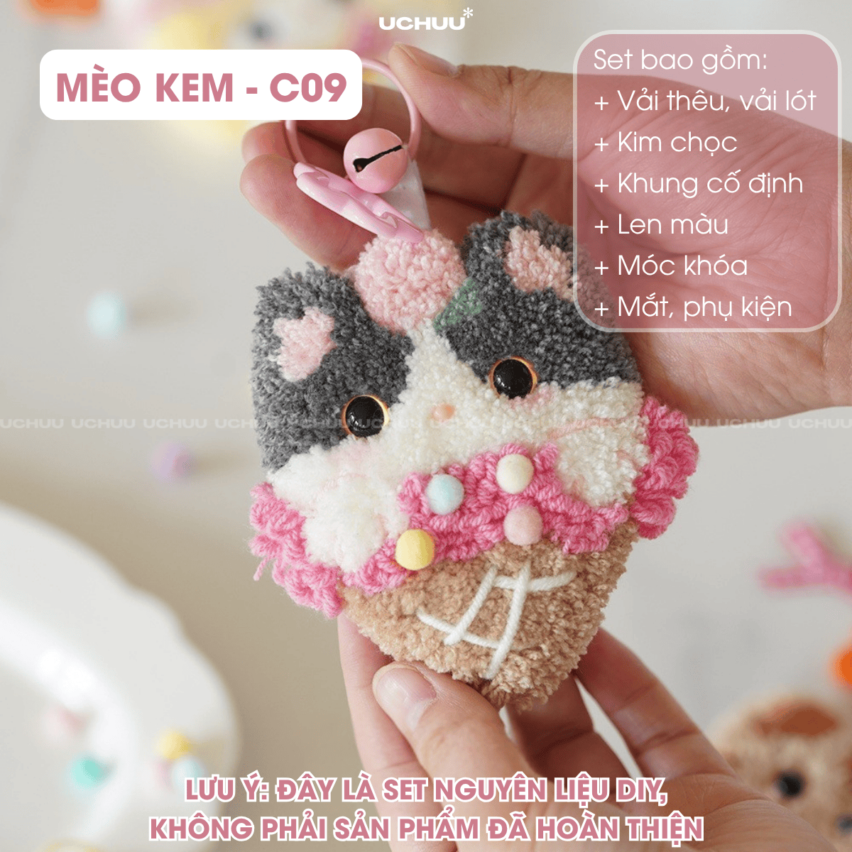 Móc Khoá Len Nổi