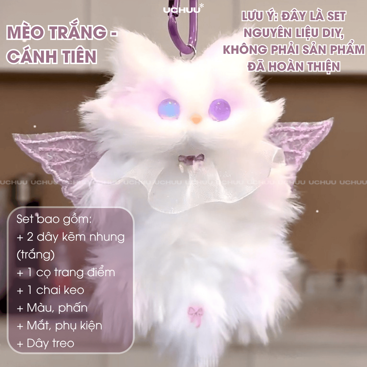 Set Móc Khoá Mèo Bông