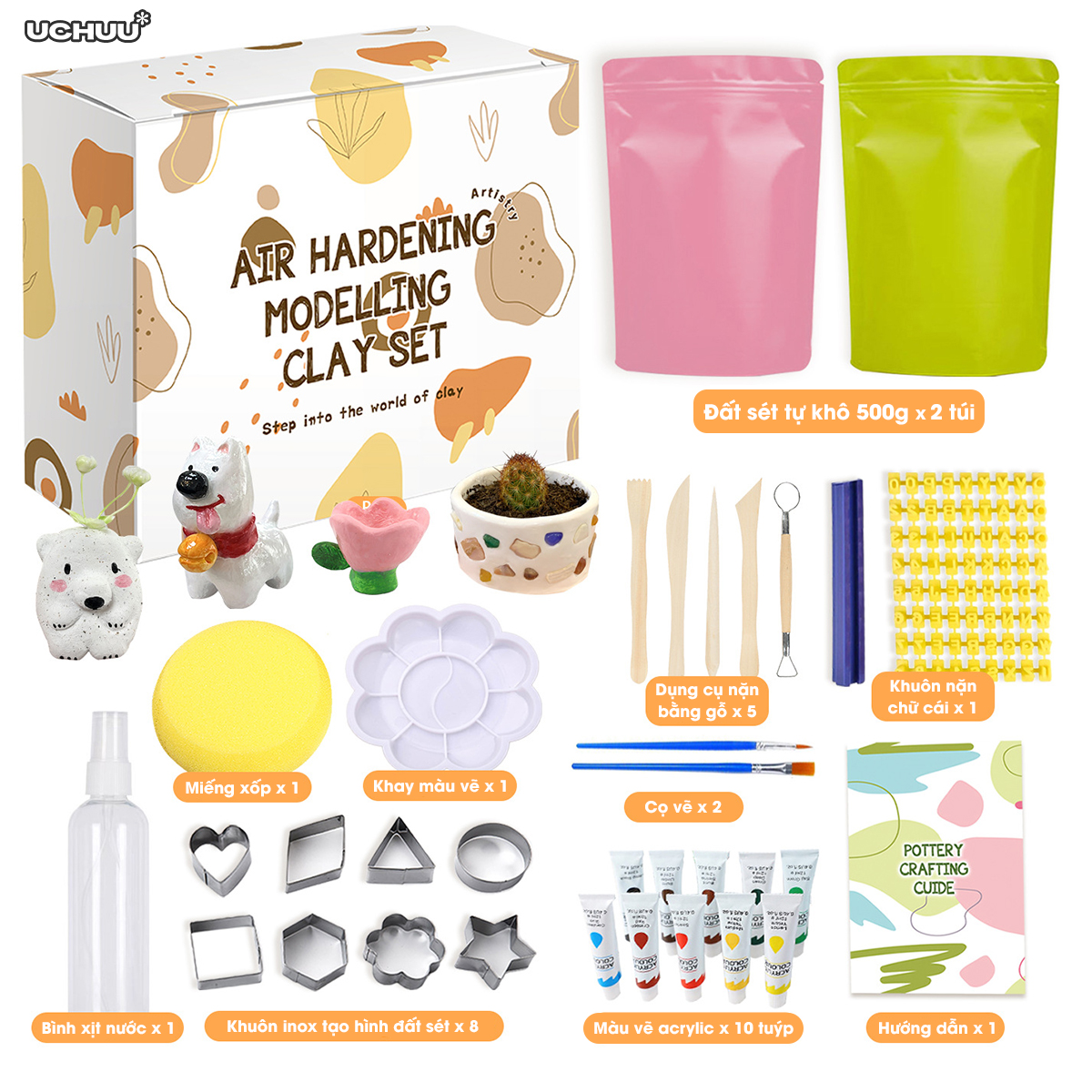 Set Đất Sét Tự Khô