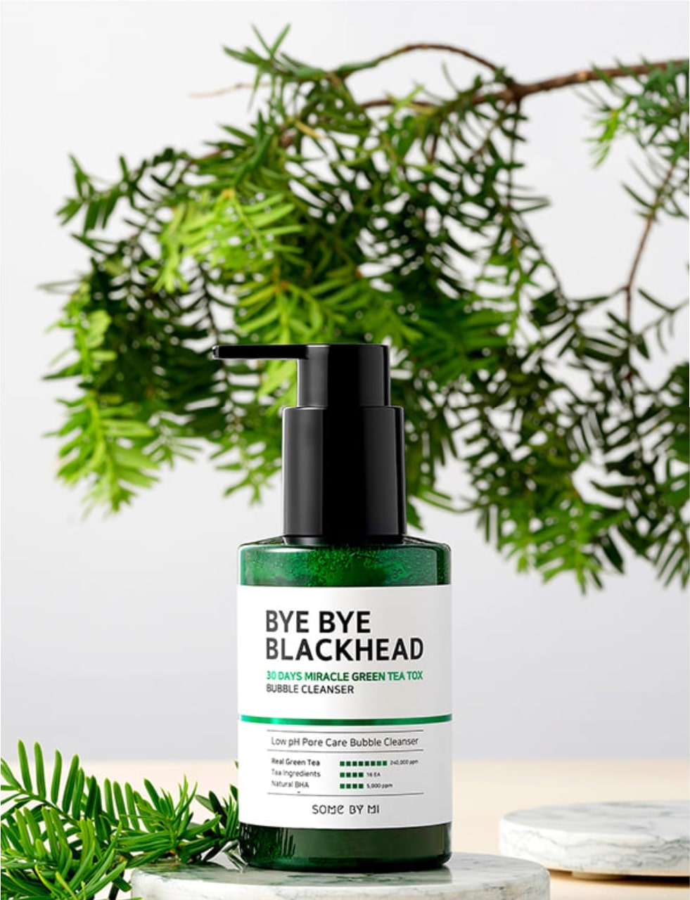 Sữa Rửa Mặt Sủi Bọt Some By Mi Bye Bye Black Head 30 Days Miracle Green Tea Tox Bubble Clenaser 120ml