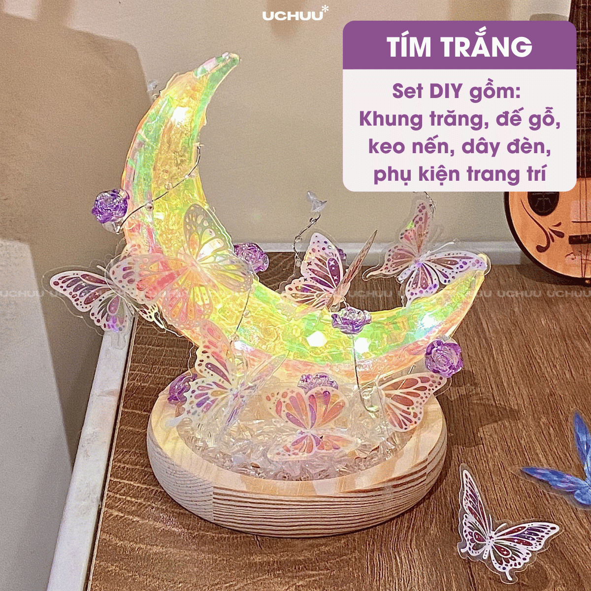 Đèn Trăng Bướm DIY