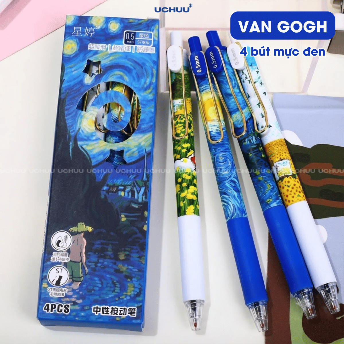 Set Bút Bi Họa Tiết