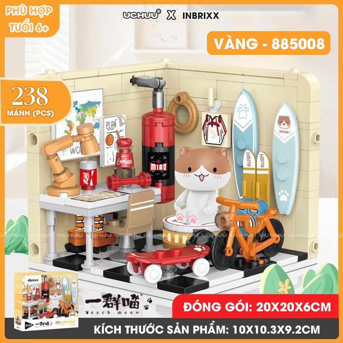 Bộ Lắp Ráp Mô Hình Nhà Mèo