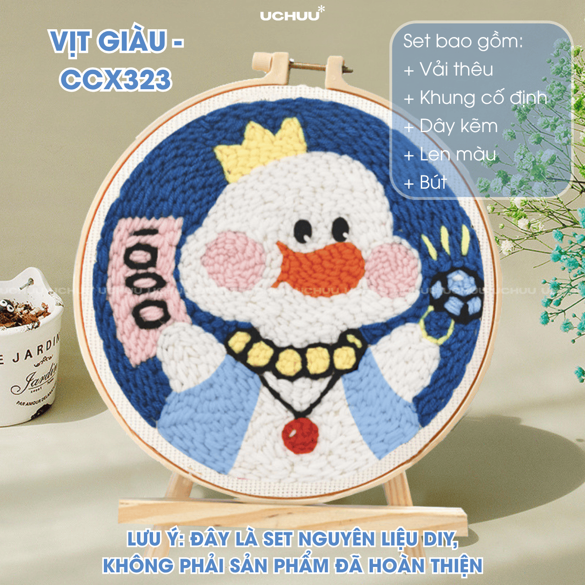 Tranh Thêu Len Nổi