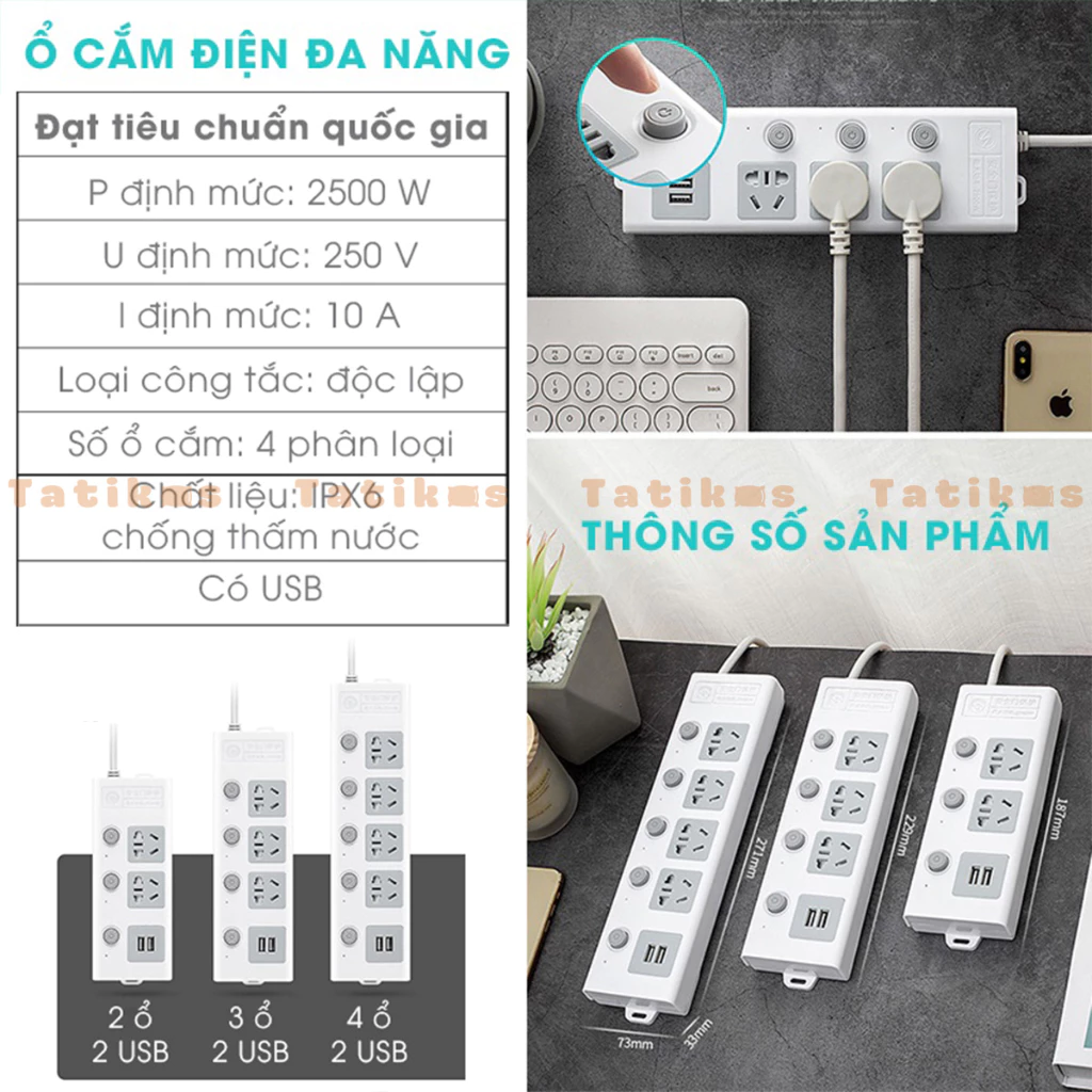 Ổ Cắm Điện cổng USB