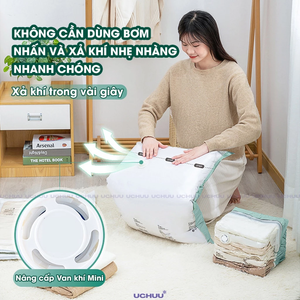 Túi chân không không cần máy hút