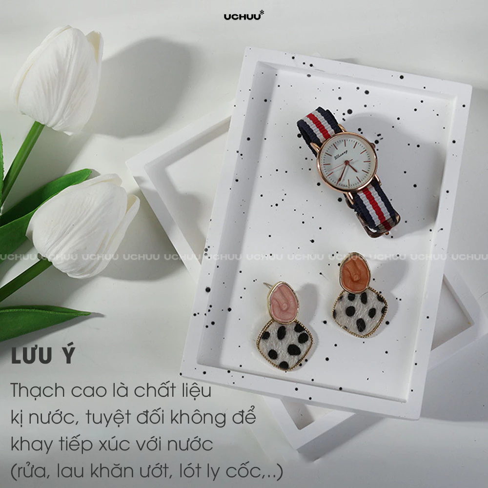 Khay thạch cao viền dày