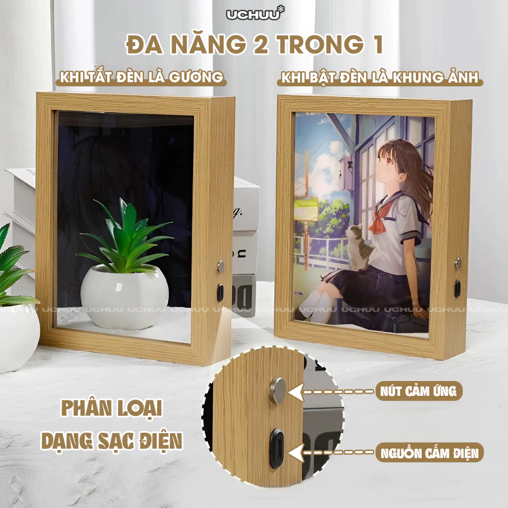 Khung ảnh gương LED