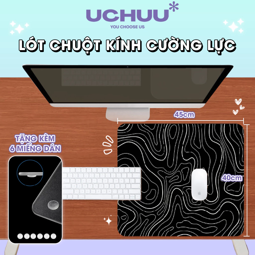 Lót Chuột Kính Cường Lực