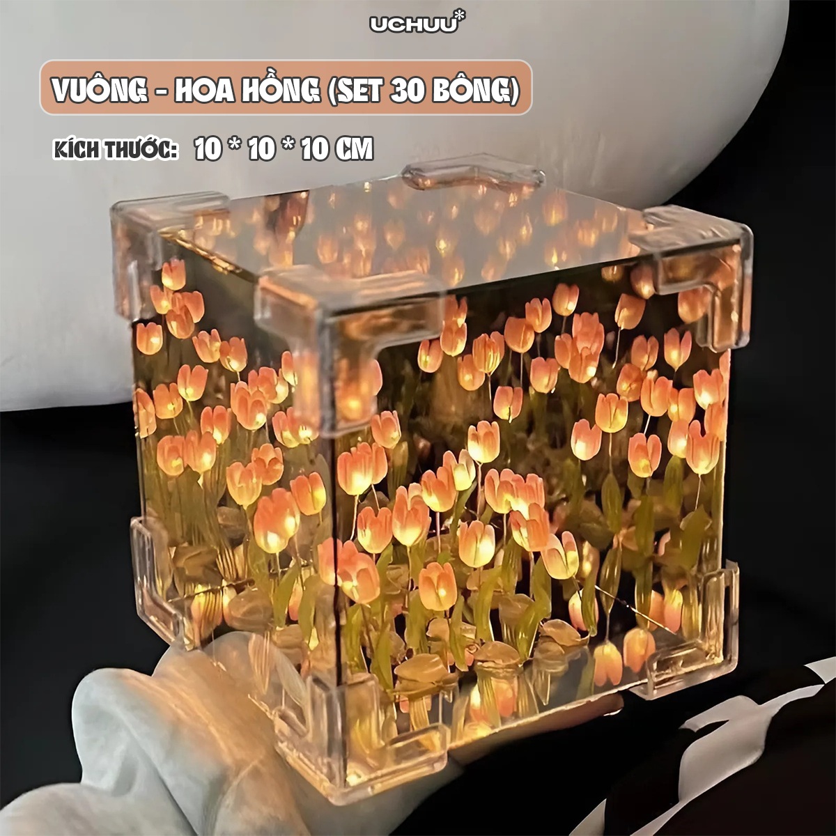 Đèn Ngủ Gương Hoa