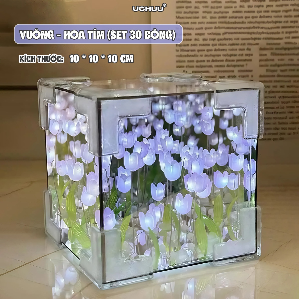 Đèn Ngủ Gương Hoa