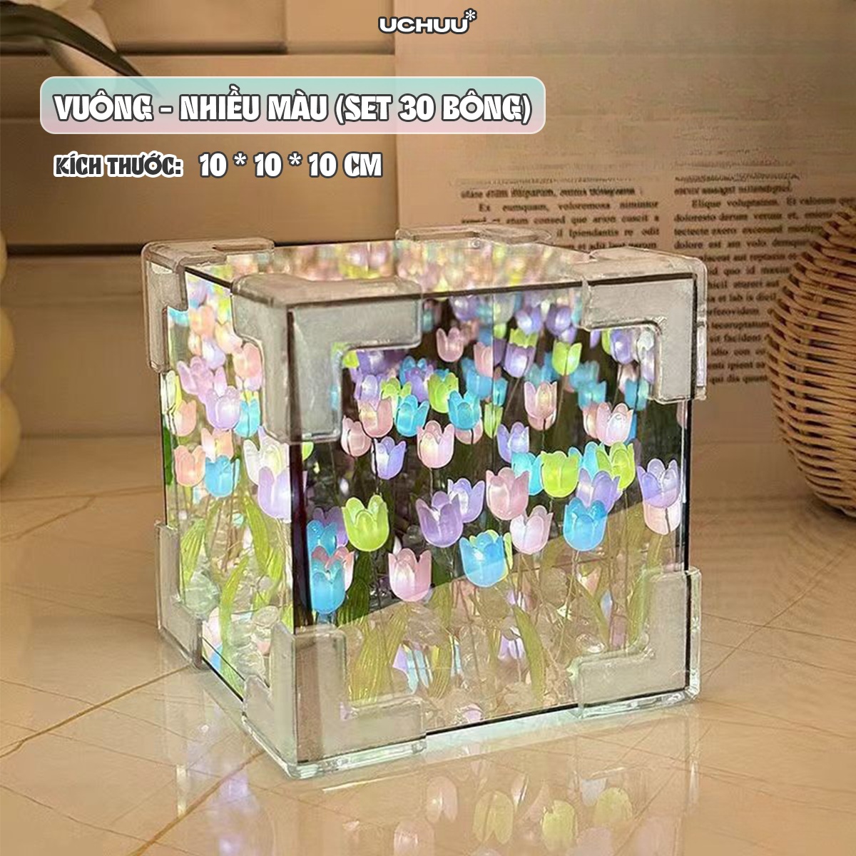 Đèn Ngủ Gương Hoa
