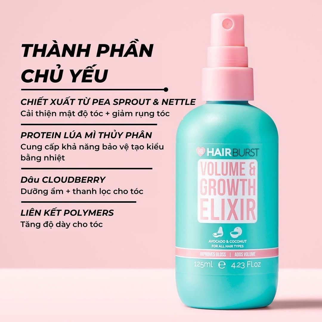 Xịt Tóc Hairburst Làm Phồng Và Kích Thích Mọc Tóc 125ml | Khongcoson.com