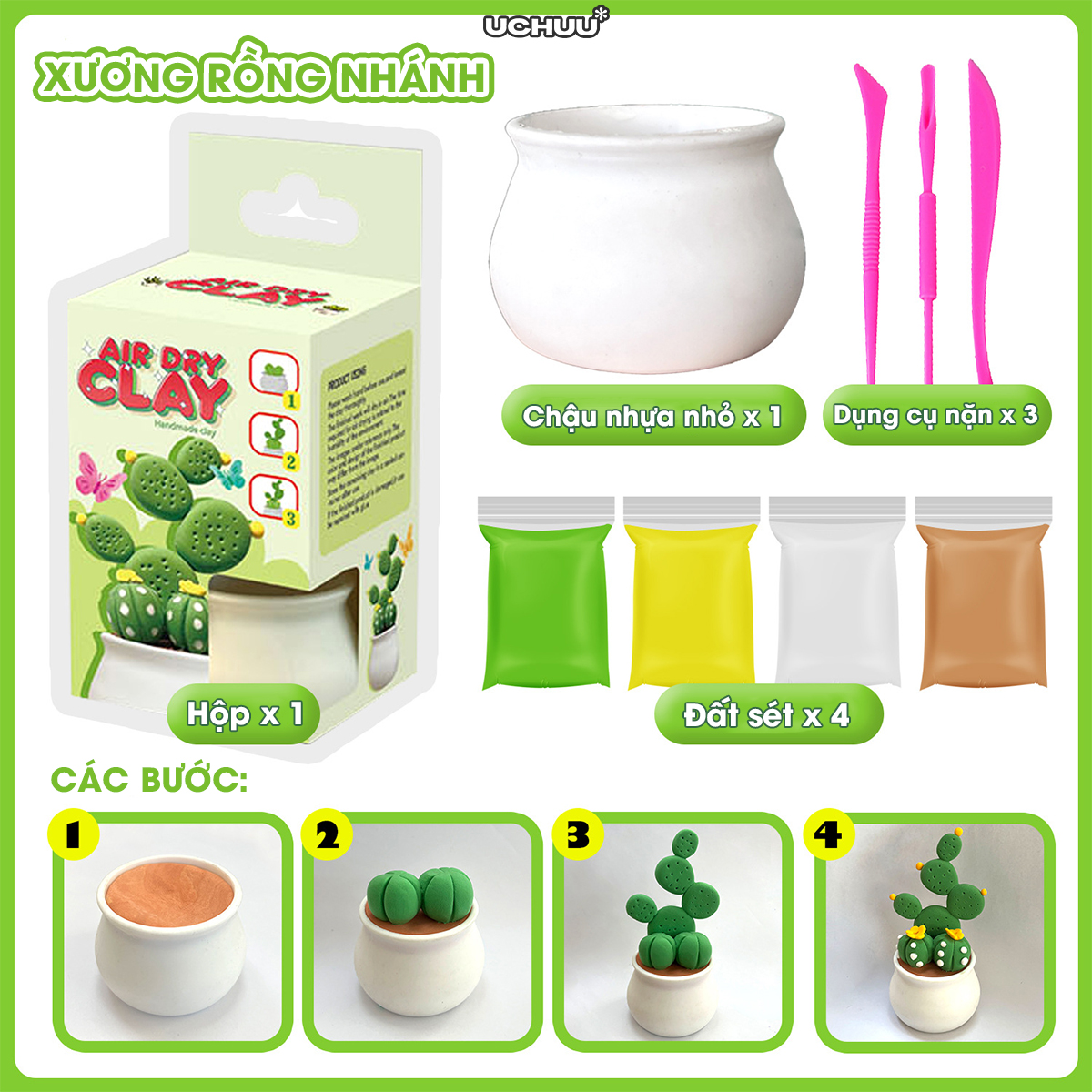 Kit Đất Sét Chậu Hoa