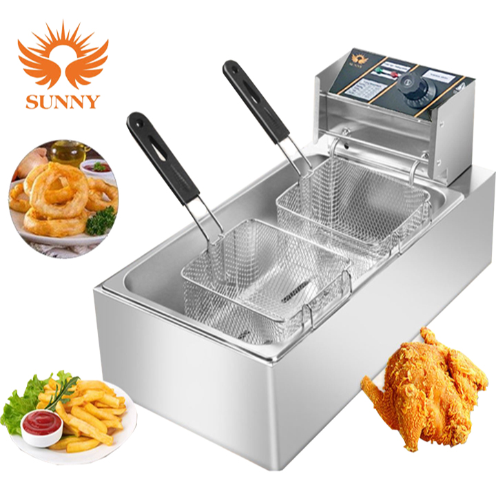 Bếp điện chiên nhúng 12L SUNNY 3000W hệ thống gia nhiệt kép nóng nhanh, sôi mạnh
