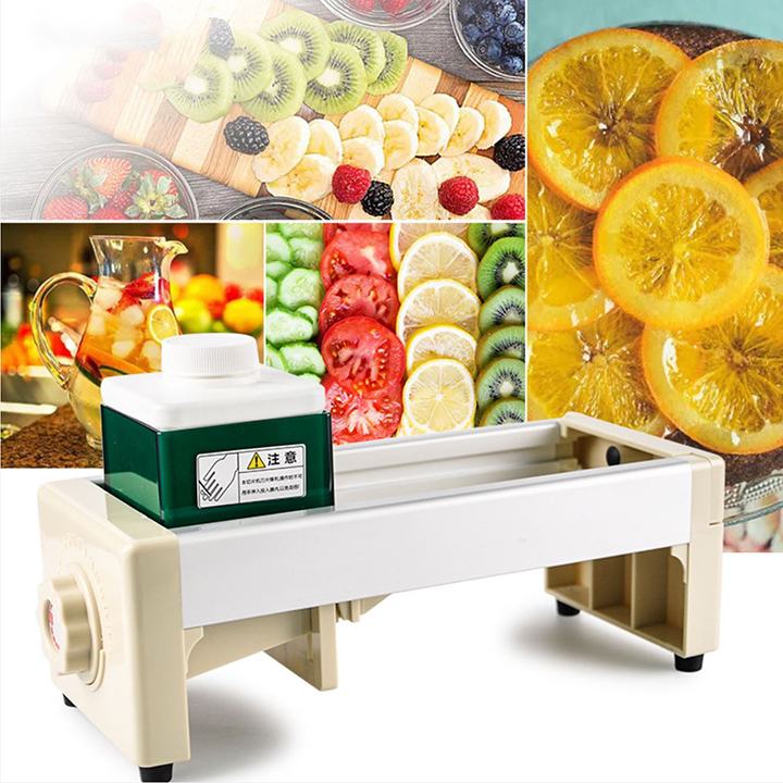Máy thái lát trái cây, cắt lát củ quả đa năng thái mỏng chỉnh độ dày 0 - 12 mm