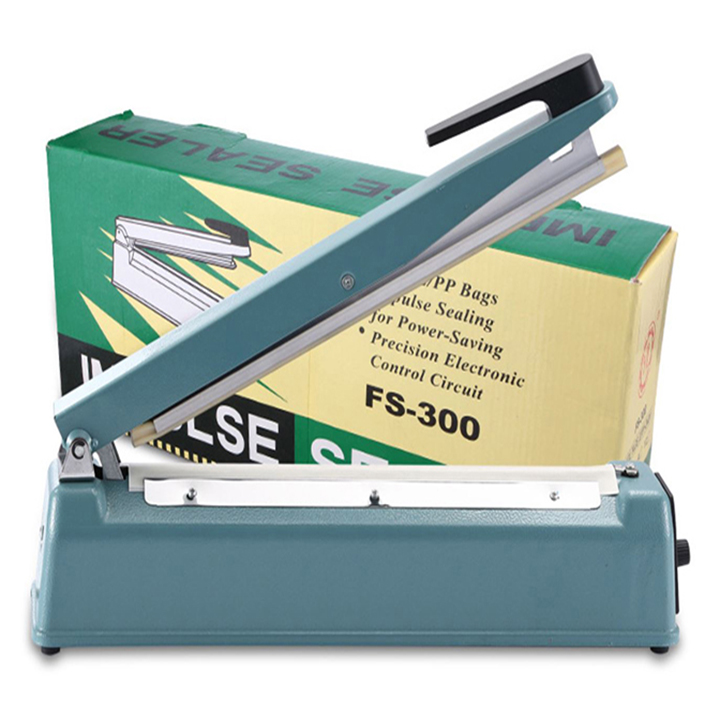 Máy hàn miệng túi vỏ thép PFS-300 không kén túi, tặng 1 bộ dây hàn nhiệt