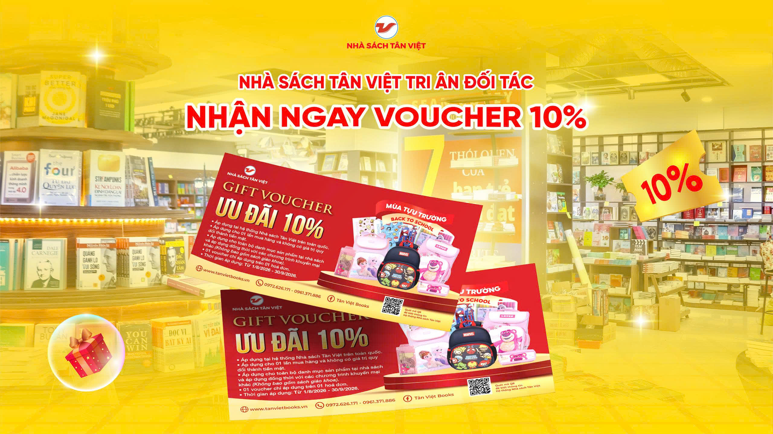 NHÀ SÁCH TÂN VIỆT TRI ÂN ĐỐI TÁC: NHẬN NGAY VOUCHER 10% ✨