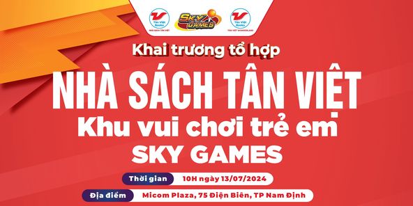 Sắp khai trương Nhà sách Tân Việt - Micom Plaza Nam Định