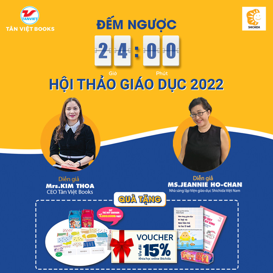 [ TÂN VIỆT BOOKS x SHICHIDA ] HỘI THẢO GIÁO DỤC 2022 - ĐẾM NGƯỢC 24 GIỜ