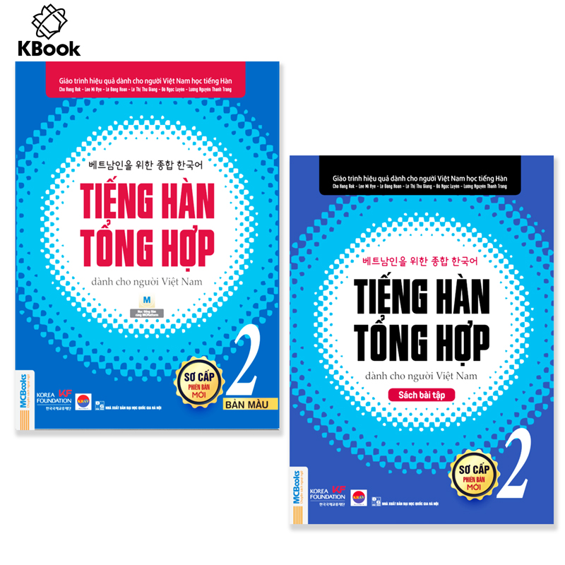 Combo Sách Tiếng hàn tổng hợp dành cho người Việt Nam Sơ cấp 2 (Bản Màu)