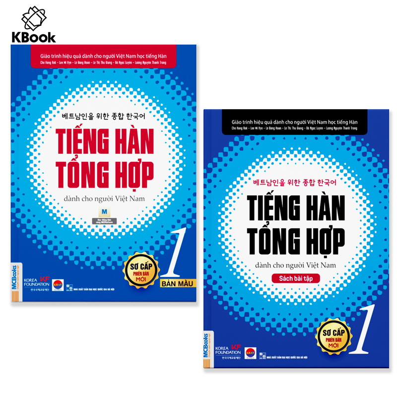 Combo Sách Tiếng hàn tổng hợp dành cho người Việt Nam Sơ cấp 1 (Bản Màu)