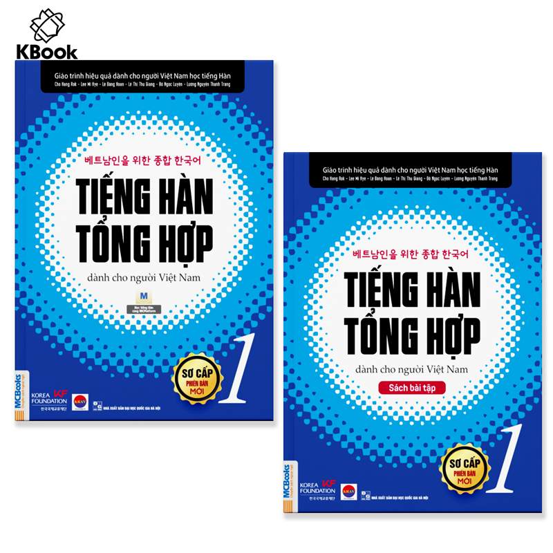 Combo Sách Tiếng hàn tổng hợp dành cho người Việt Nam Sơ cấp 1 (Bản đen trắng)