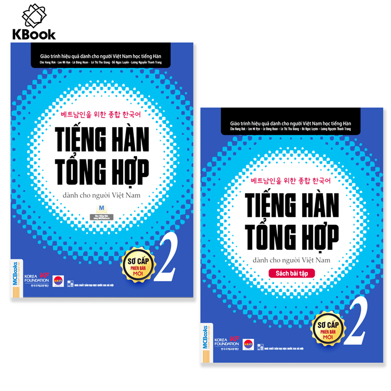 Combo Sách Tiếng hàn tổng hợp dành cho người Việt Nam Sơ cấp 2 (Bản đen trắng)