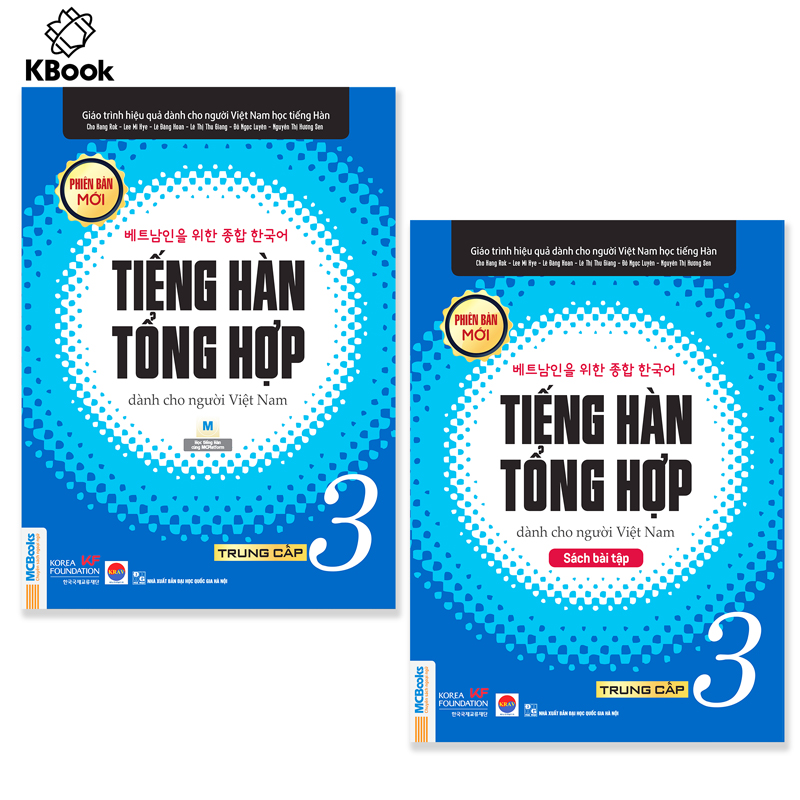 Combo Sách Tiếng hàn tổng hợp dành cho người Việt Nam Trung cấp 3 (Bản đen trắng)