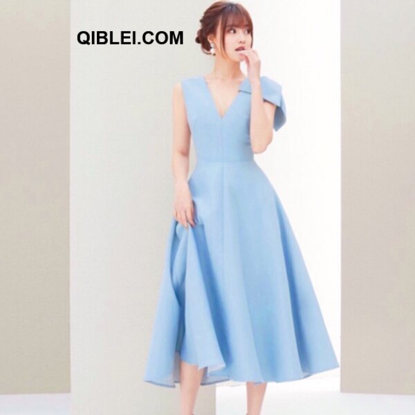 CHÂN VÁY XẾP LY màu xanh dương nhạt Olioli Fashion | Shopee Việt Nam