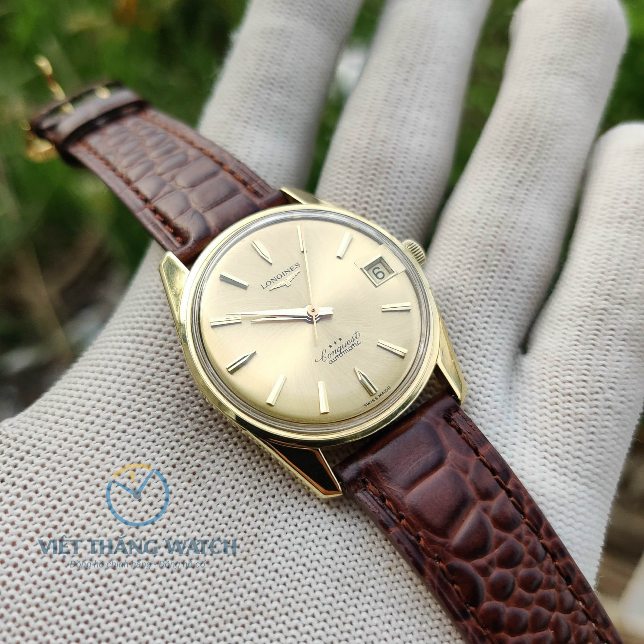 Đồng Hồ Vintage Longines Automatic Vàng Đúc