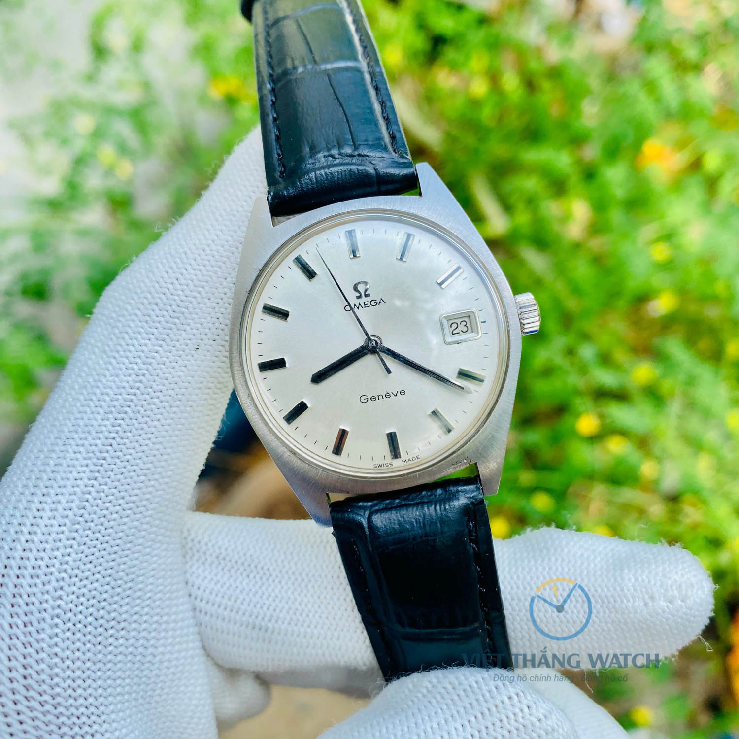 ĐỒNG HỒ VINTAGE OMEGA GENEVE - CÓT TAY - INOX - NGUYÊN ZIN THỤY SĨ