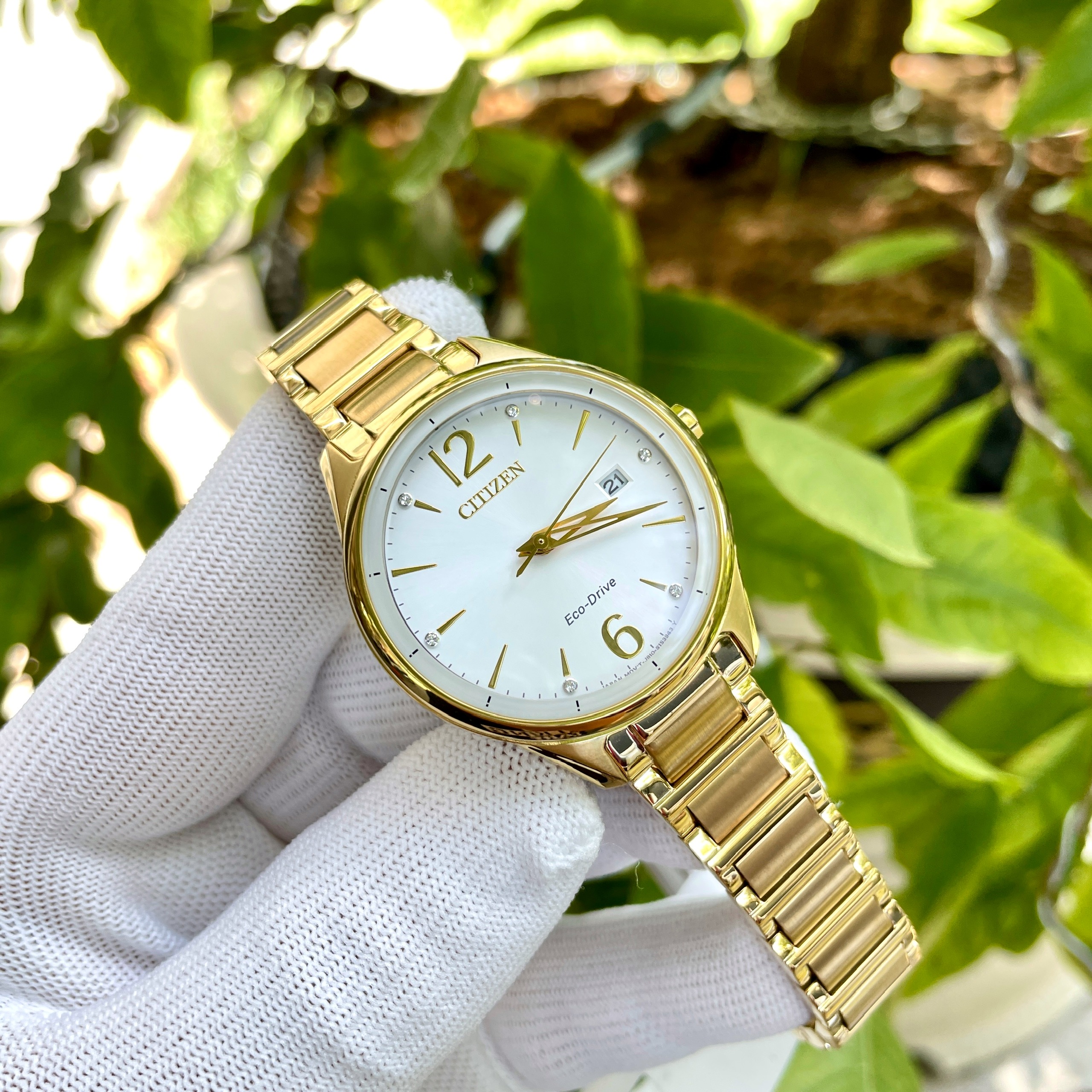 ĐỒNG HỒ CITIZEN ECO-DRIVE FE6102-53A - NỮ - PIN (NĂNG LƯỢNG ÁNH SÁNG) - SIZE 36MM -  KÍNH KHOÁNG CỨNG | MỚI