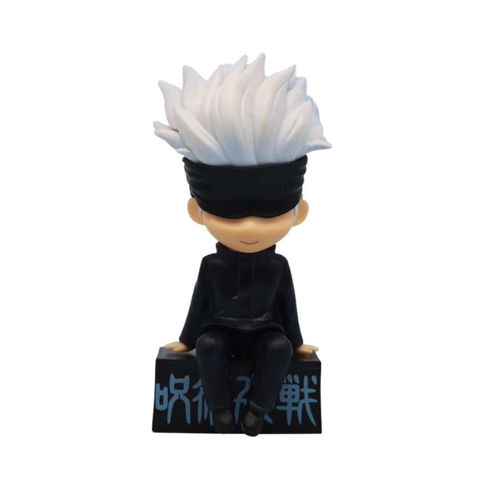 Mô Hình Gojo Satoru bịt mắt dáng ngồi - Cao 11cm - nặng 100Gram - Box màu  : bọc túi OPP - Figure anime Jujutsu Kaisen - K59-T2-S7