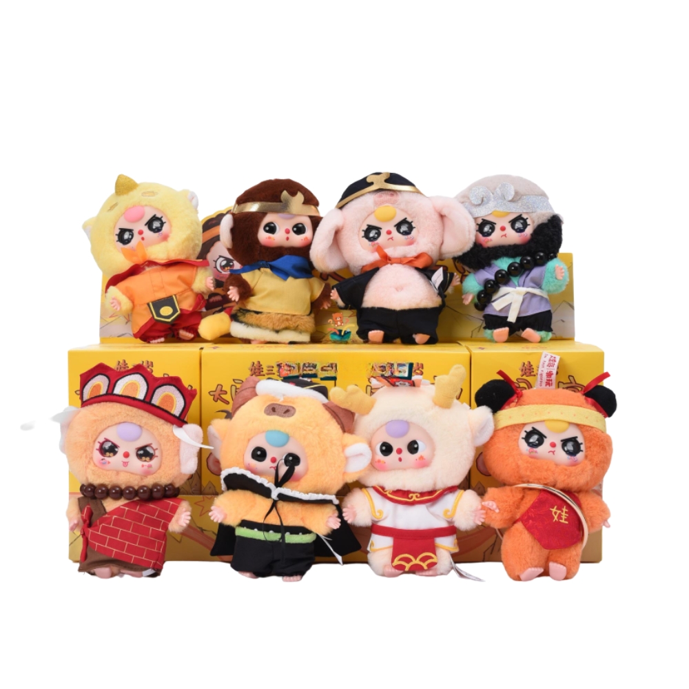 Hàng Chính Hãng - Blinbox babythree tây du ký blind box set 8 ngẫu nhiên - cao ~ 15cm - Nặng 500gram - Túi Mù - Hộp Màu